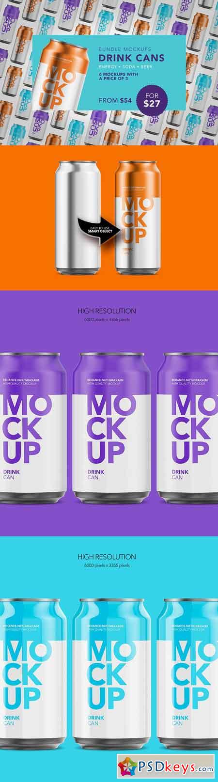 Drink Cans - Bundle Mockup 3060123