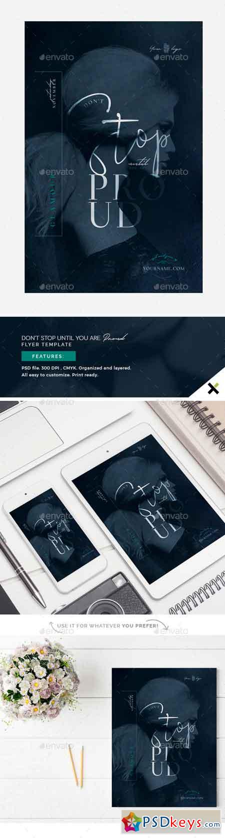 Dont Stop Until You Are Proud Flyer Template 22712320
