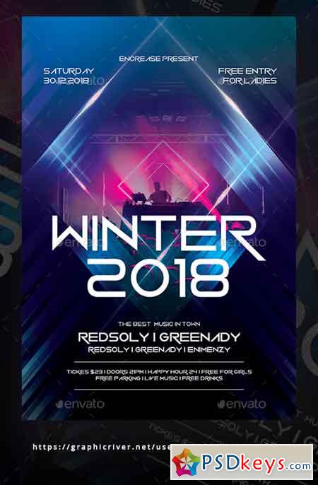 Winter Party Flyer Template 22712667