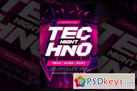 Techno Night Flyer Party 3490699