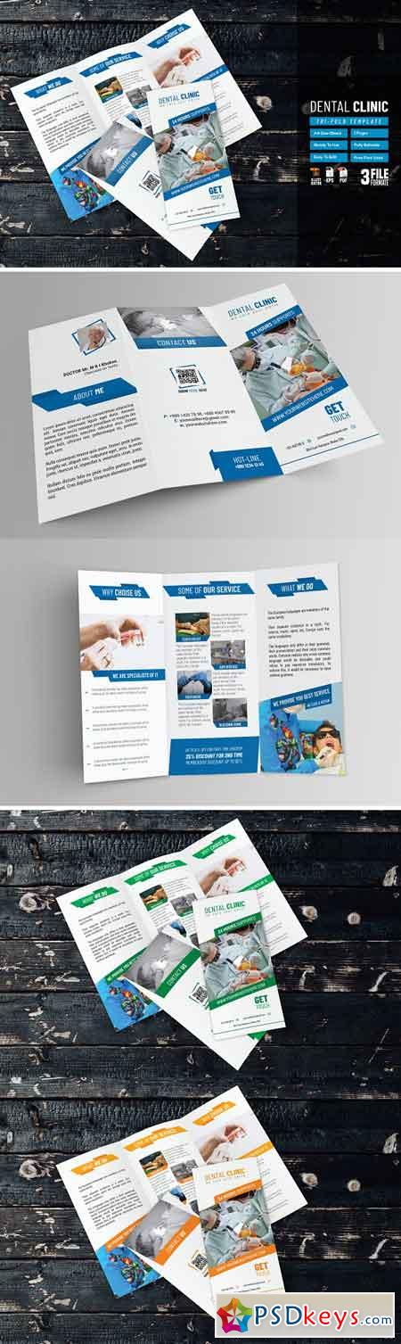 Dental Clinic Trifold Template 2803662
