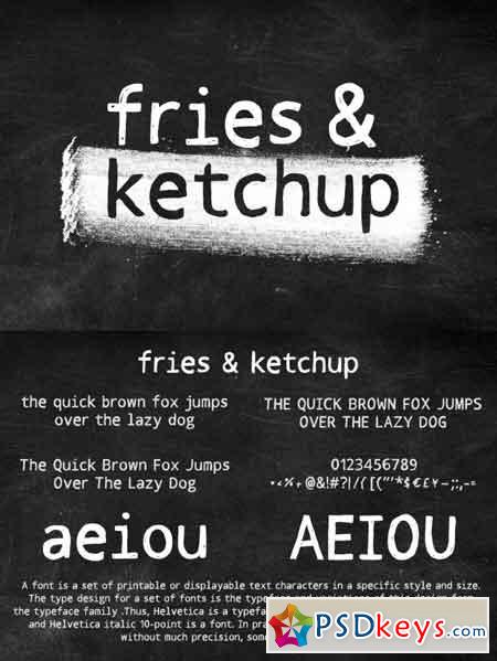 Fries & Ketchup Font 3490304