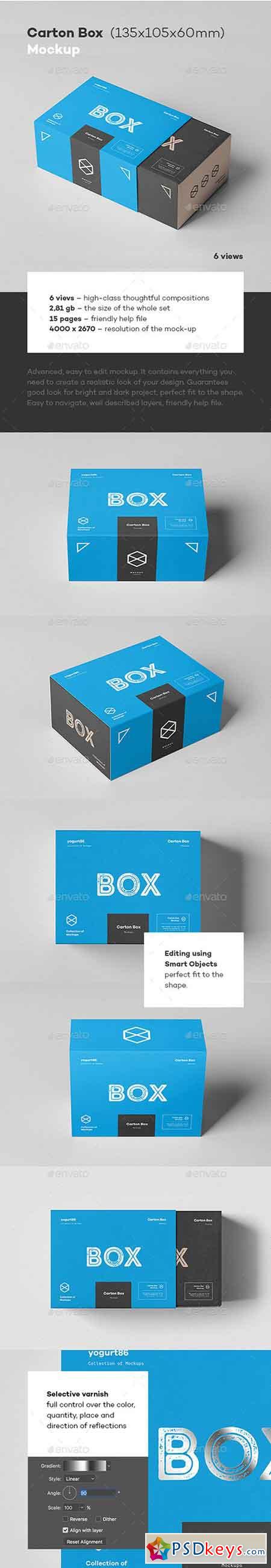 Carton Box Mock-up 135x105x60 & Wrapper 22798090