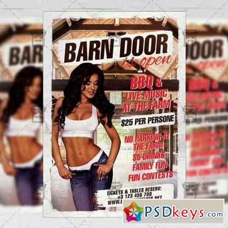 Barn Doors is Open Flyer - Club A5 Template