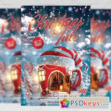 Christmas Tale  Seasonal A5 Flyer Template