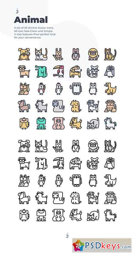30 Animal Avatar Icons