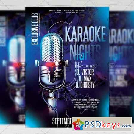 Karaoke Nights Flyer - Club A5 Template