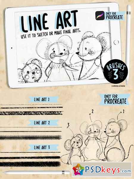 Line Art - Brushes for procreate 3135561