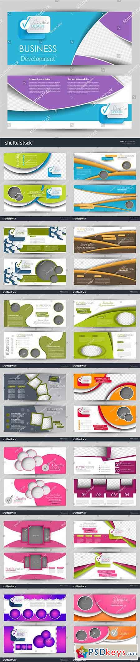 Flyers banners or web headers templates