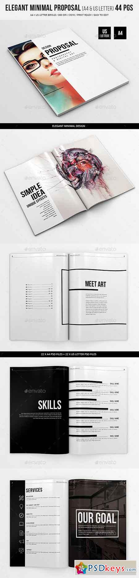 Elegant Minimal Proposal - 44 pgs - A4 and US Letter 20076300