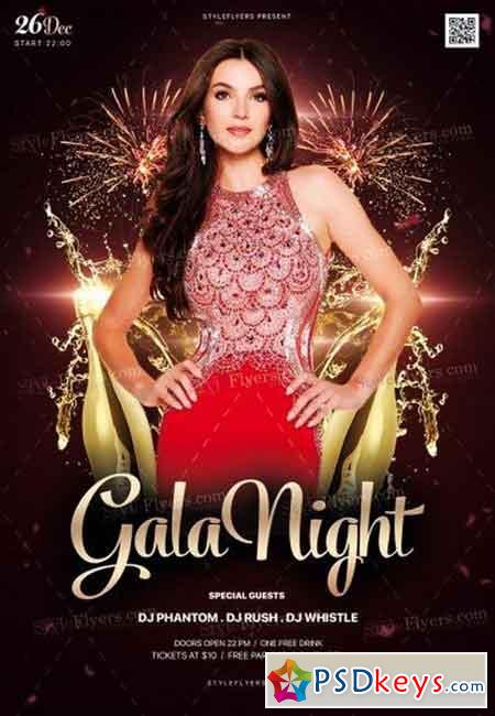 Gala Night PSD Flyer Template