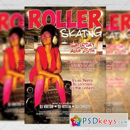 Roller Skating Flyer - Club A5 Template