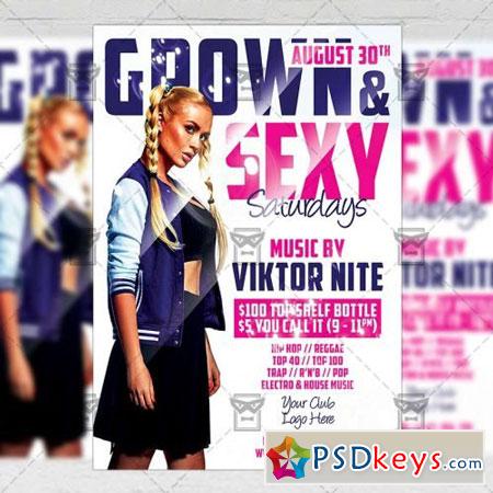 Grown and Sexy Flyer - Club A5 Template