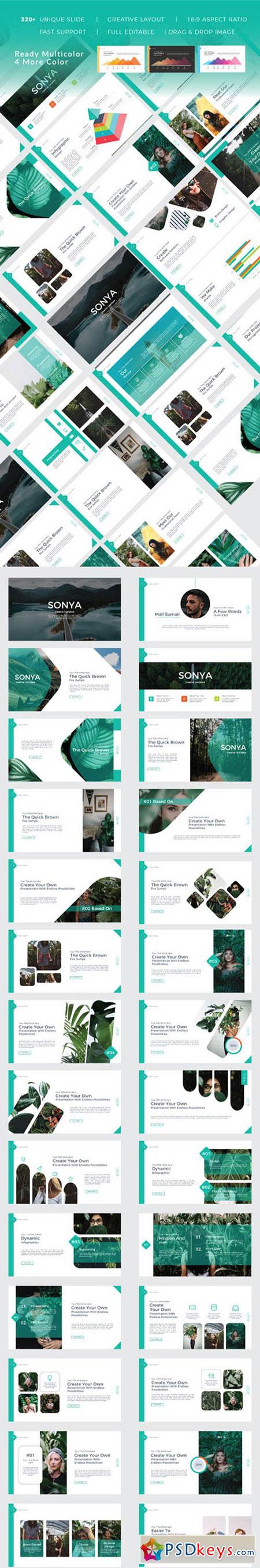 Sonya Creative Template, Keynote and Google Sliders