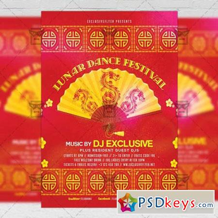 Lunar Dance Festival Flyer - Seasonal A5 Template
