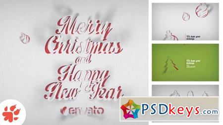 Videohive Christmas Greetings Paper 13698882 After Effects Template