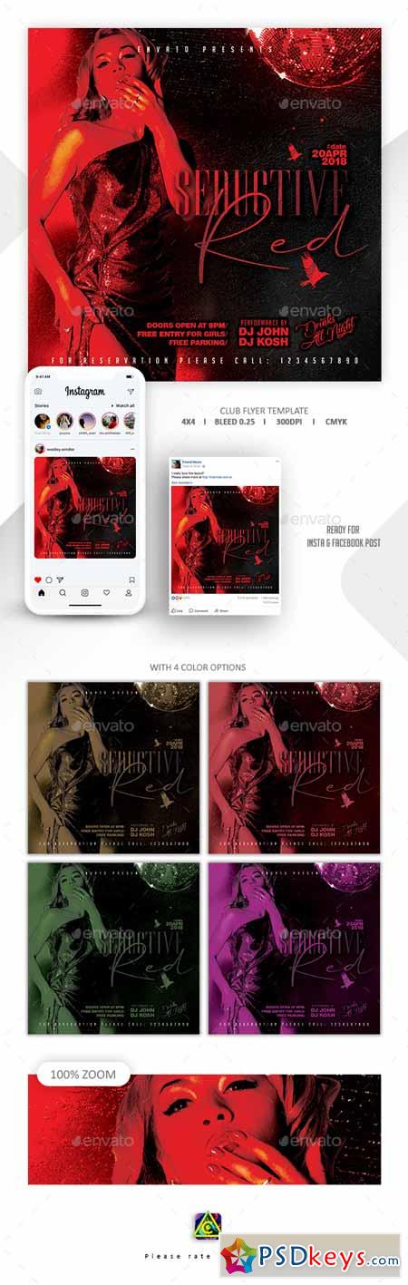 Seductive Red Flyer Template 22759119