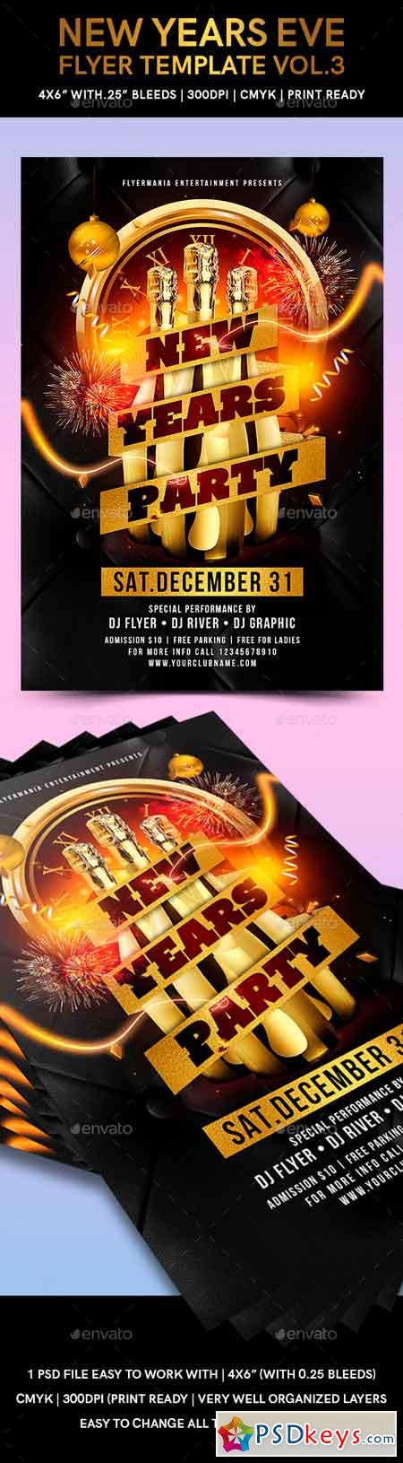 New Years Eve Flyer Template Free Download from psdkeys.com