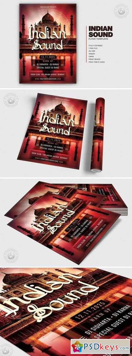 Indian Sound Flyer Template 333249