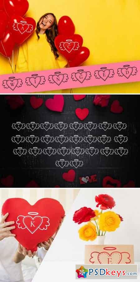 Winged Heart Font