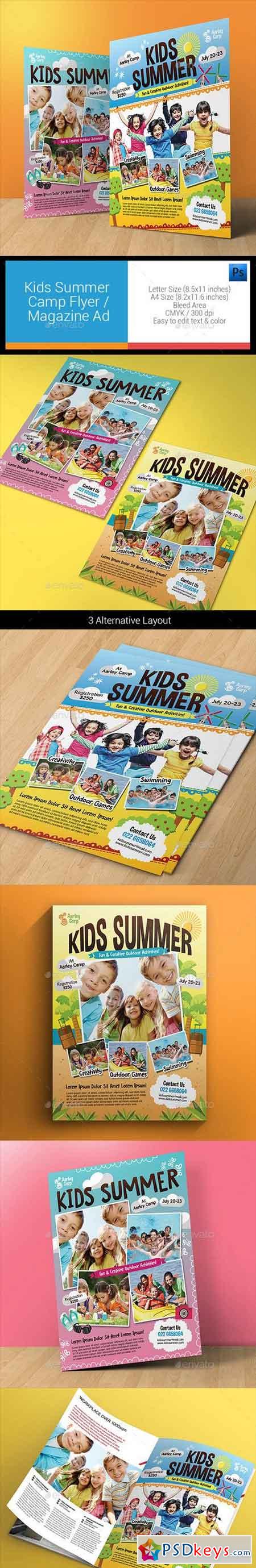 Kids Summer Camp Flyers Magazine Ad 11903465