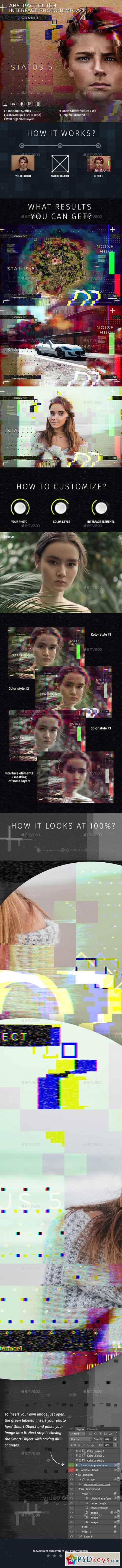 Abstract Glitch Photo Interface Template 22742649