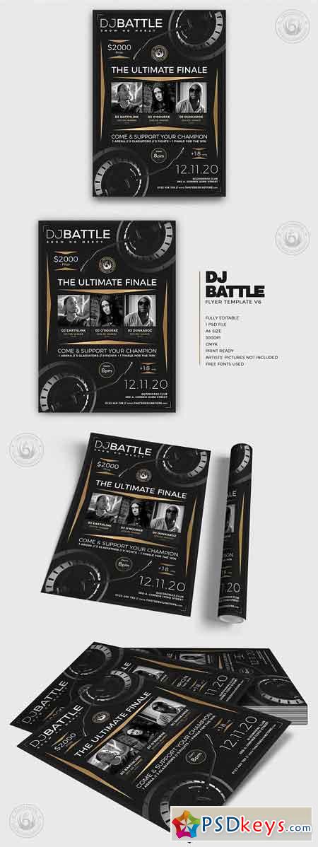 DJ Battle Flyer Template V6 3187578