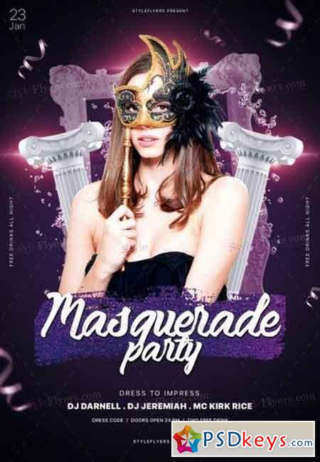 Masquarade Party PSD Flyer Template