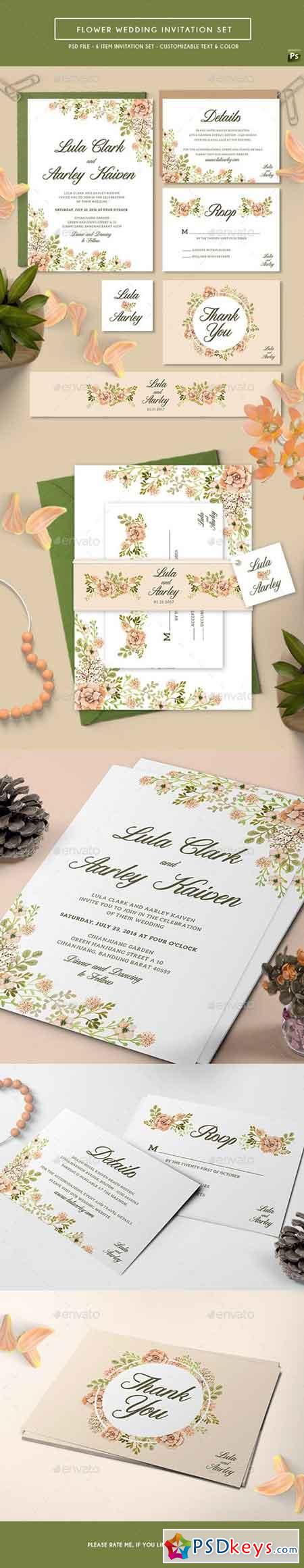 Flower Wedding Invitation 17728315