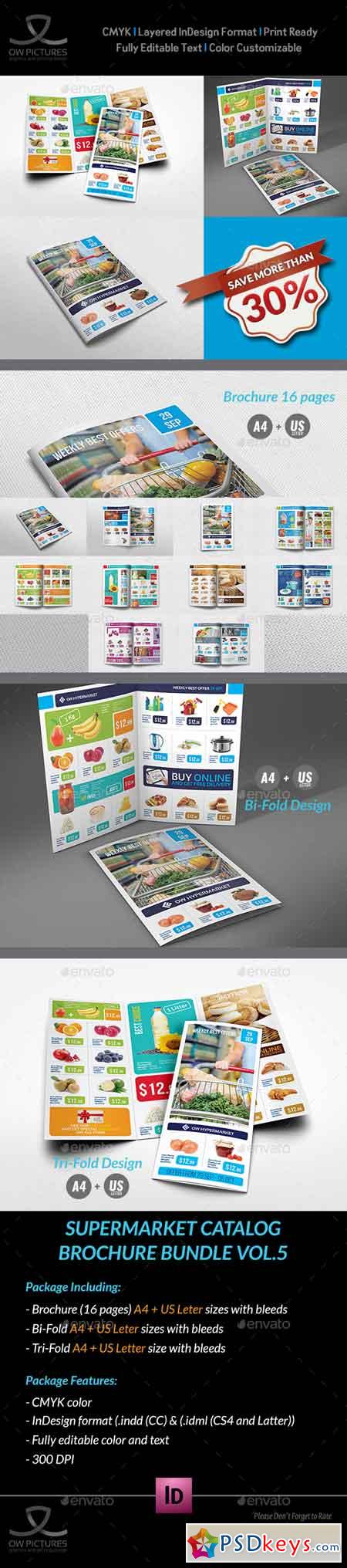 Supermarket Catalog Brochure Bundle Template Vol 5 22863367