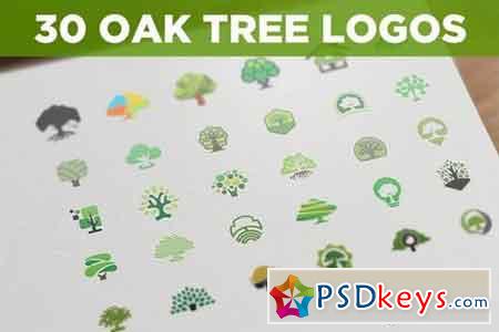 30 Oak Tree Logos