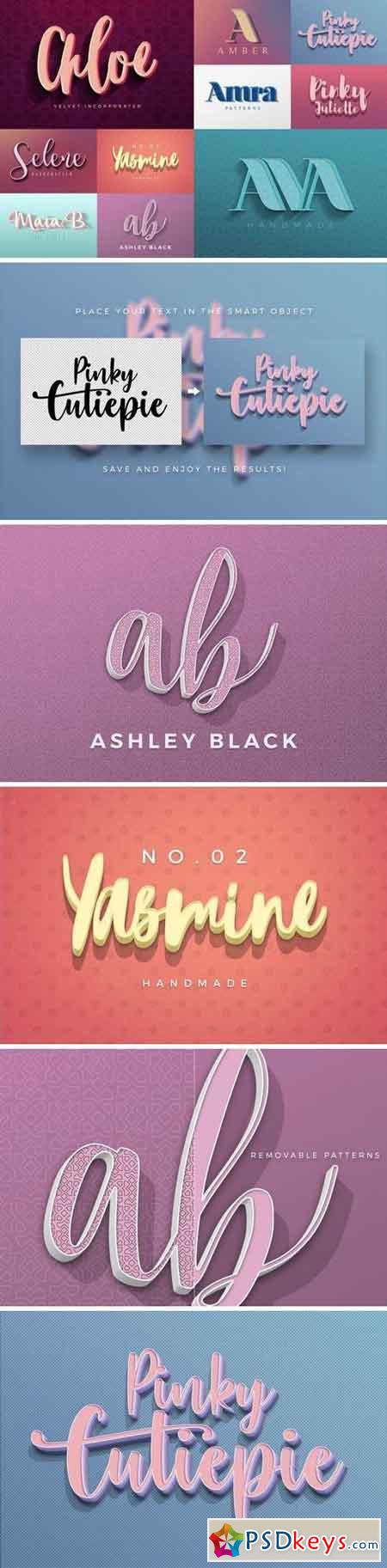 Feminine Colorful Text Effects