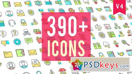 Icons Pack 390 Animated Icons 20235601 After Effects Template