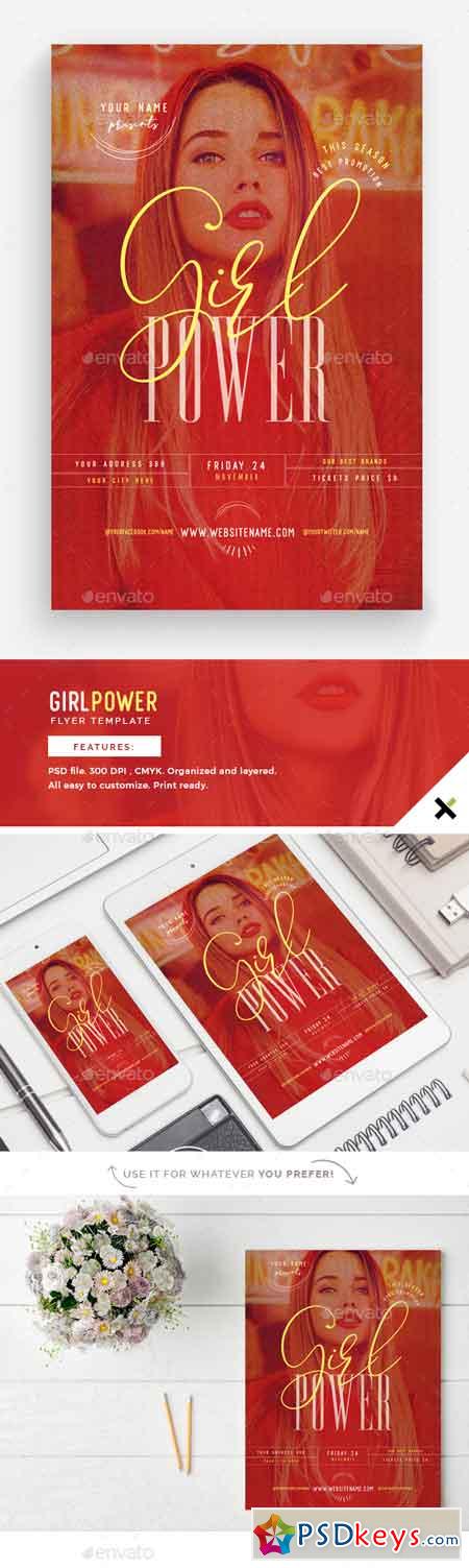 Girl Power Flyer Template 22877615