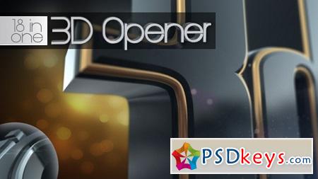 Videohive 3D Opener 18 in 1 4467367 After Effects Template