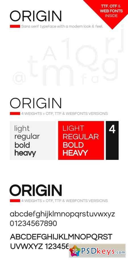 ORIGIN - Modern Typeface + Web Fonts 102487