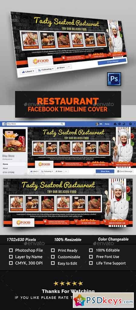 Restaurant Facebook Cover 22899182