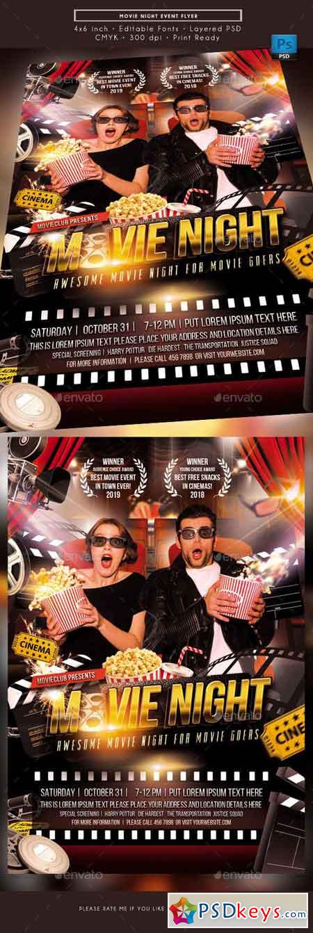 Movie Night Event Flyer 22966634