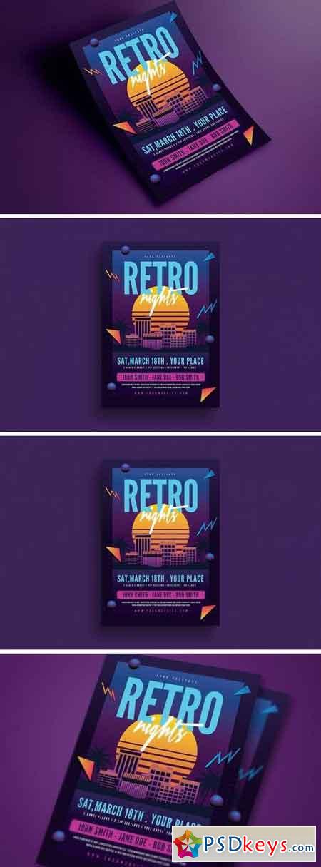 Retro Night 80s Flyer
