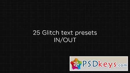 MotionArray 25 Glitch Text Presets V2.0 After Effects Presets 58529