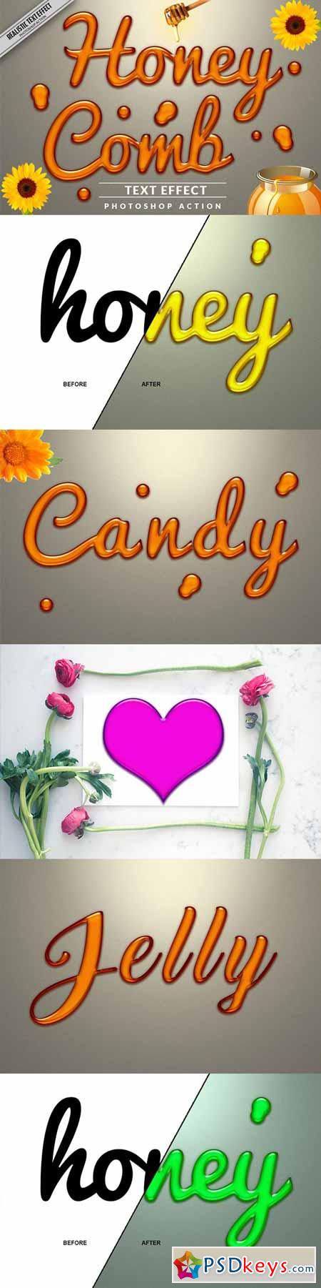 Honey Text Effect Photoshop Action 3211912