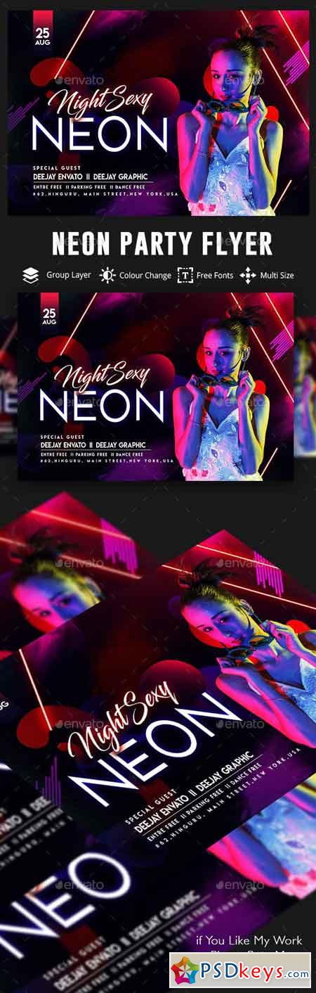 Neon Party Flyer 23072025