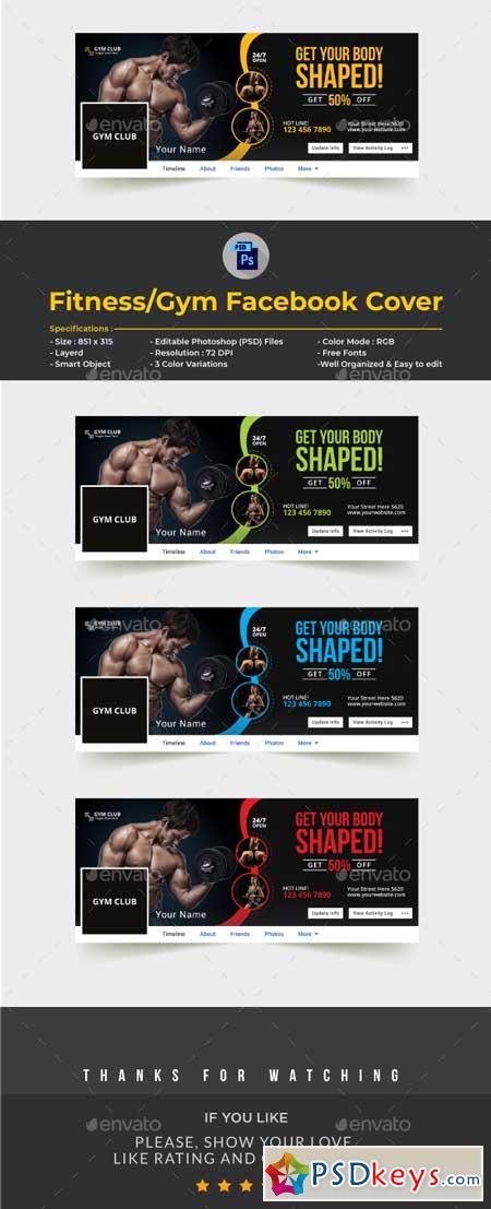 Fitness-Gym Facebook Cover Template 23067804