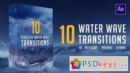 Water Wave Transitions Pack 4 159811 After Effects Projects