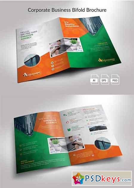 Corporate Business Bifold Brochure 3311284
