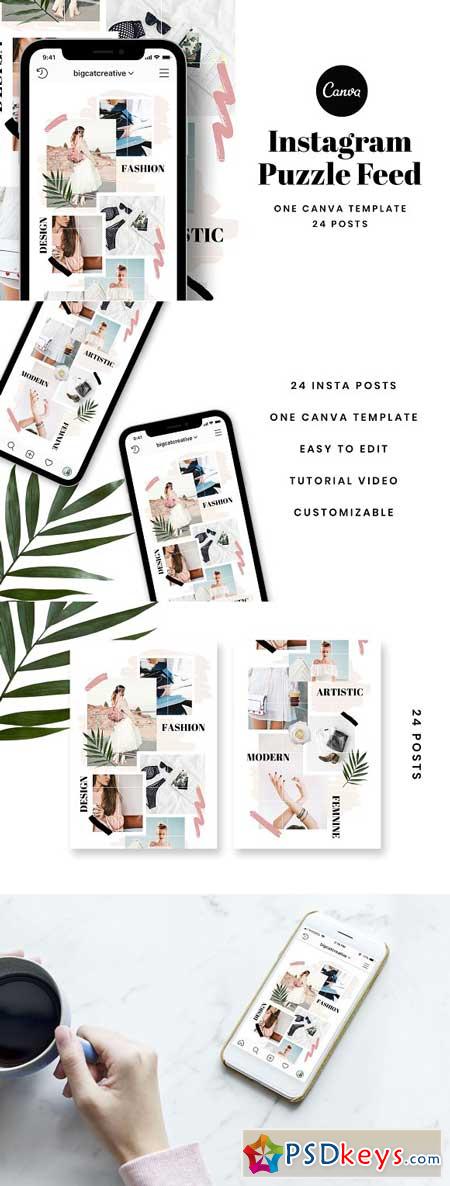 Instagram Puzzle Feed Template 3328620