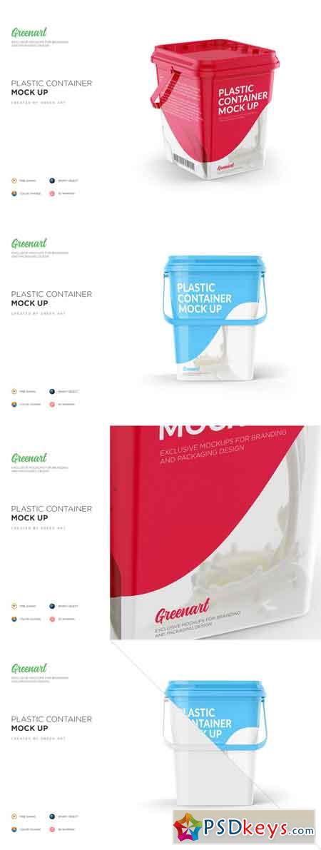 Plastic Container Mockup 3187491