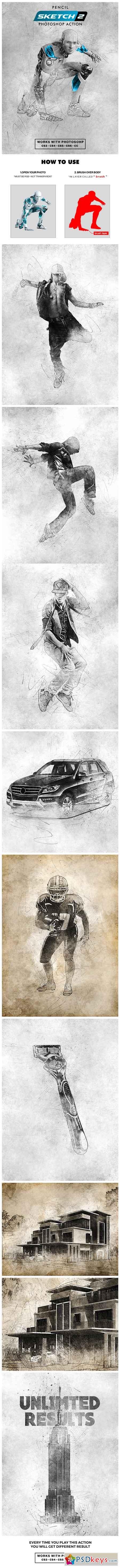 Pencil Sketch 2 Photoshop Action 22727861