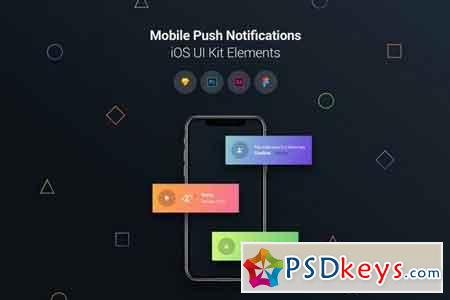 Mobile Push Notifications - iOS UI Kit Elements