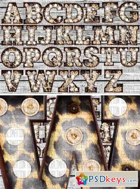 Leopard Marquee Alphabet